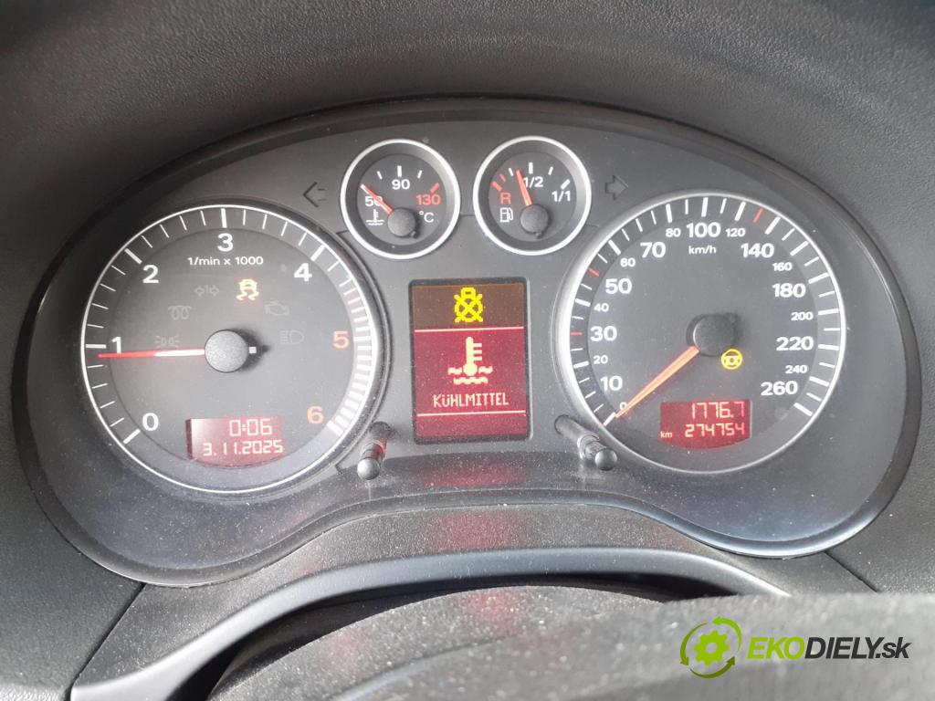 AUDI A3 (8P1) HB 2003 77,00 1.9 TDI - BKC 1896,00 prístrojovka elektrický 8P0920930K