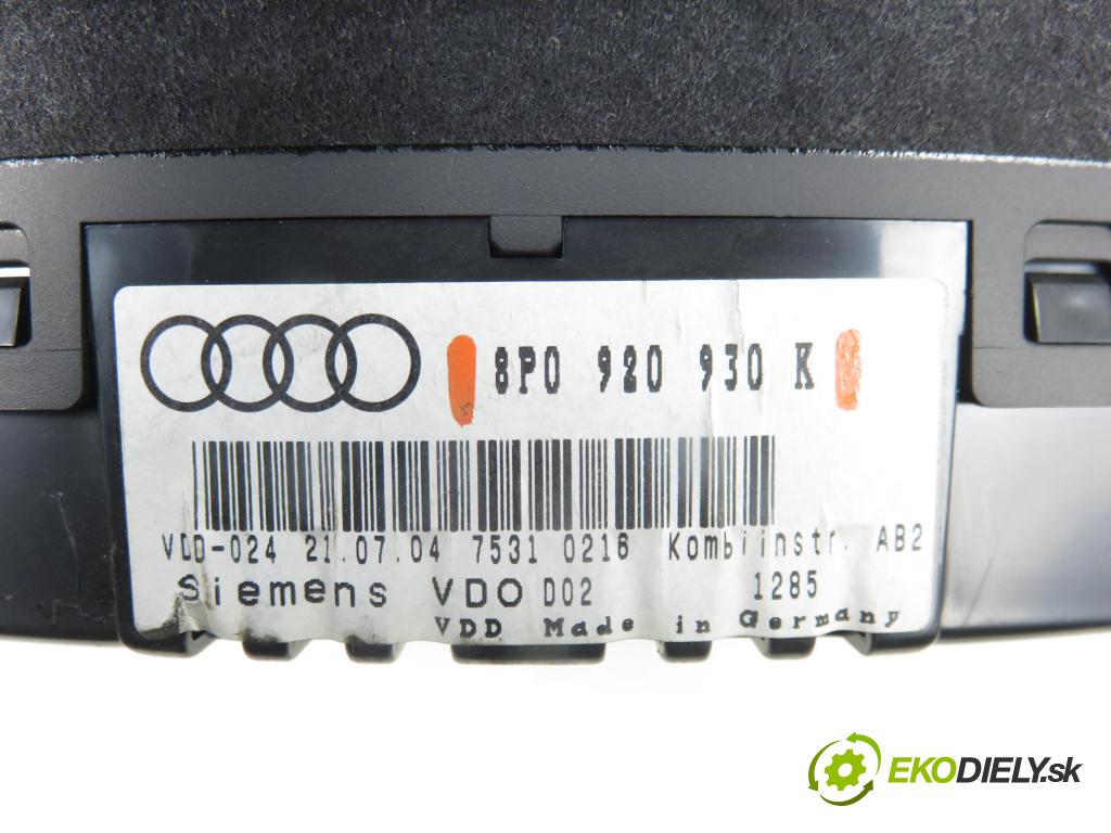 AUDI A3 (8P1) HB 2003 77,00 1.9 TDI - BKC 1896,00 prístrojovka elektrický 8P0920930K