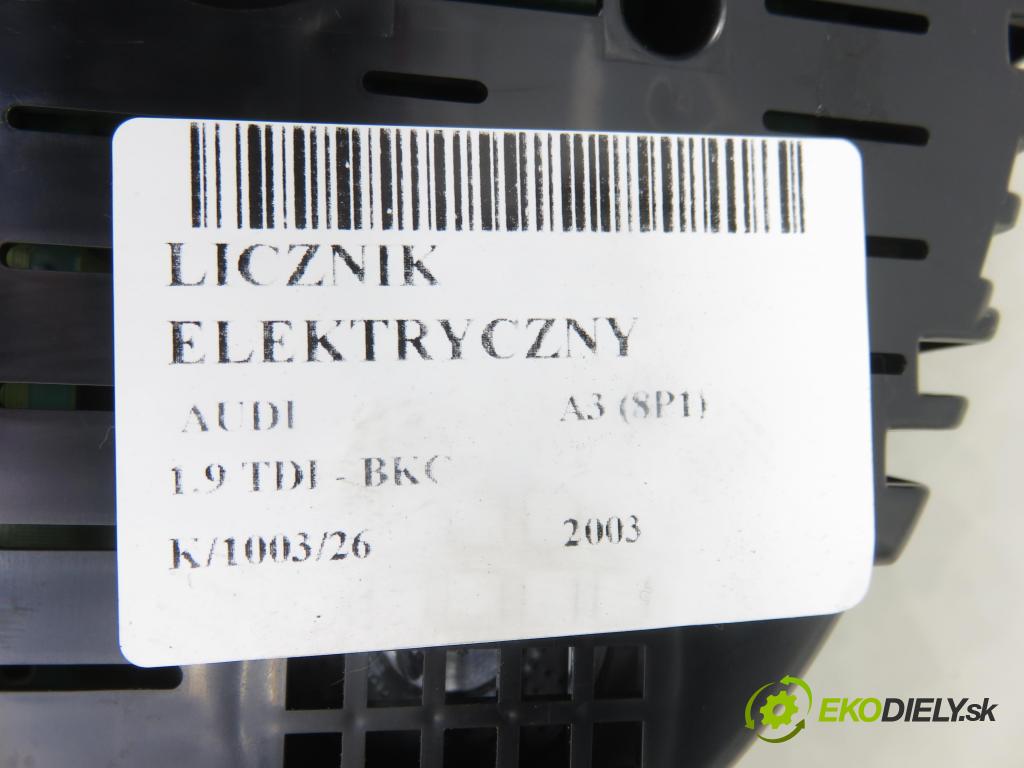 AUDI A3 (8P1) HB 2003 77,00 1.9 TDI - BKC 1896,00 prístrojovka elektrický 8P0920930K