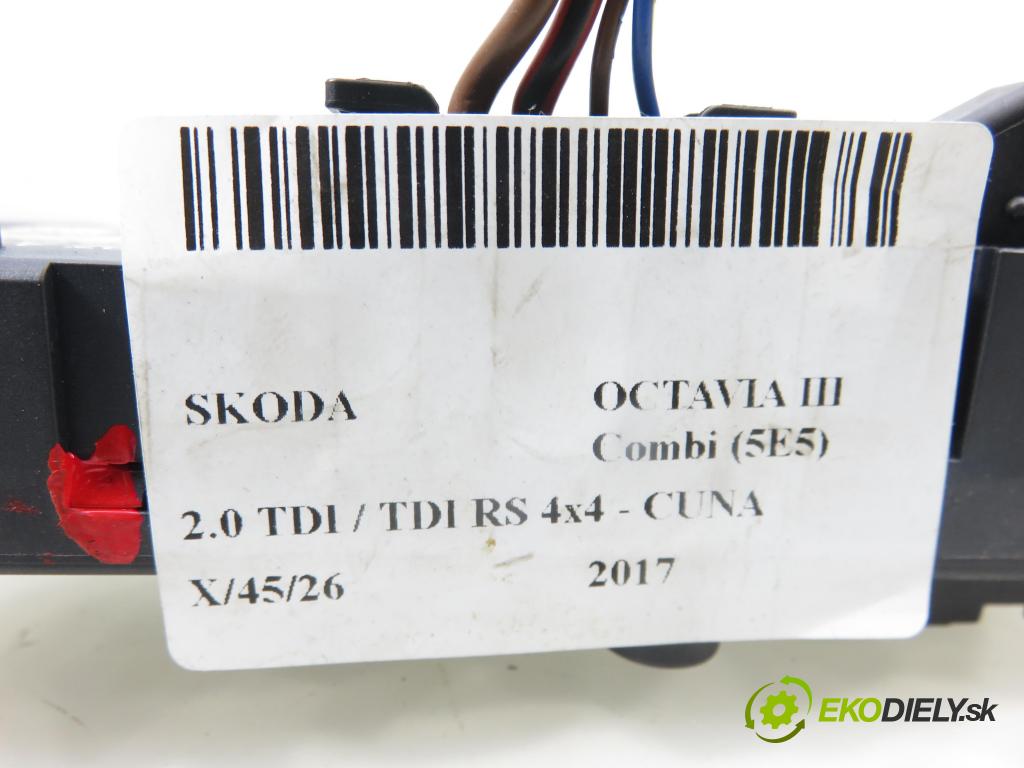 SKODA OCTAVIA III Combi (5E5) KOMBI 2017 135,00 2.0 TDI / TDI RS 4x4 - CUNA 1968,00 řídící jednotka / MODUL INNE 5E0959107A