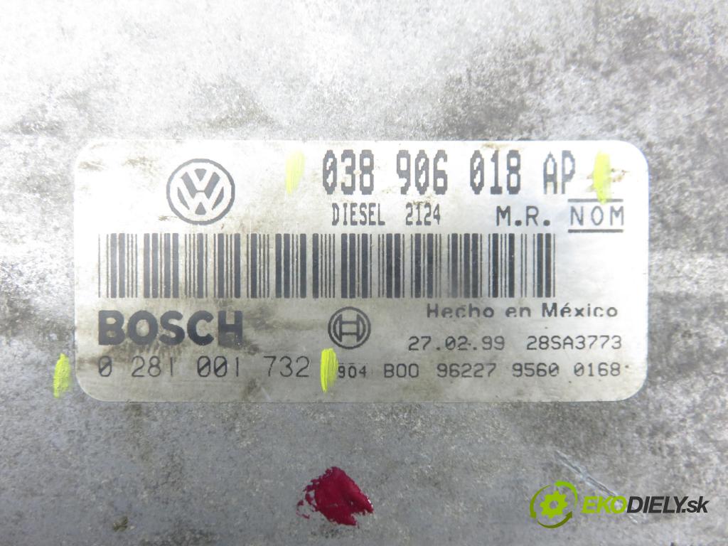 VW NEW BEETLE (9C1, 1C1) HB 1999 66,00 1.9 TDI 90 - ALH 1896,00 řídící jednotka motora 038906018AP ; 0281001732