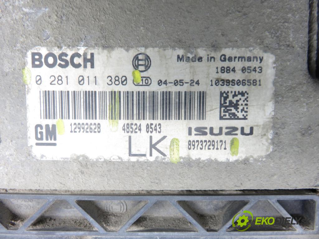 OPEL ASTRA H (A04) HB 2004 74,00 1.7 CDTI - Z 17 DTH 1686,00 řídící jednotka motora 12992628LK ; 0281011380 ; 8973729171