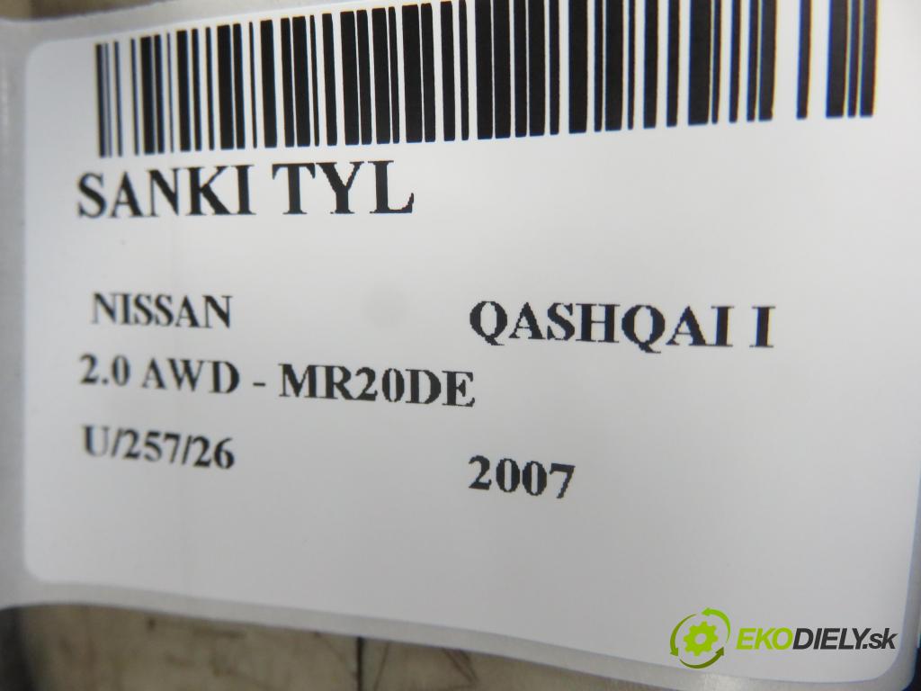 NISSAN QASHQAI / QASHQAI +2 I (J10, JJ10) CROSSOVER 2007 104,00 2.0 AWD 141 - MR20DE 1997,00 ZADNÍ: