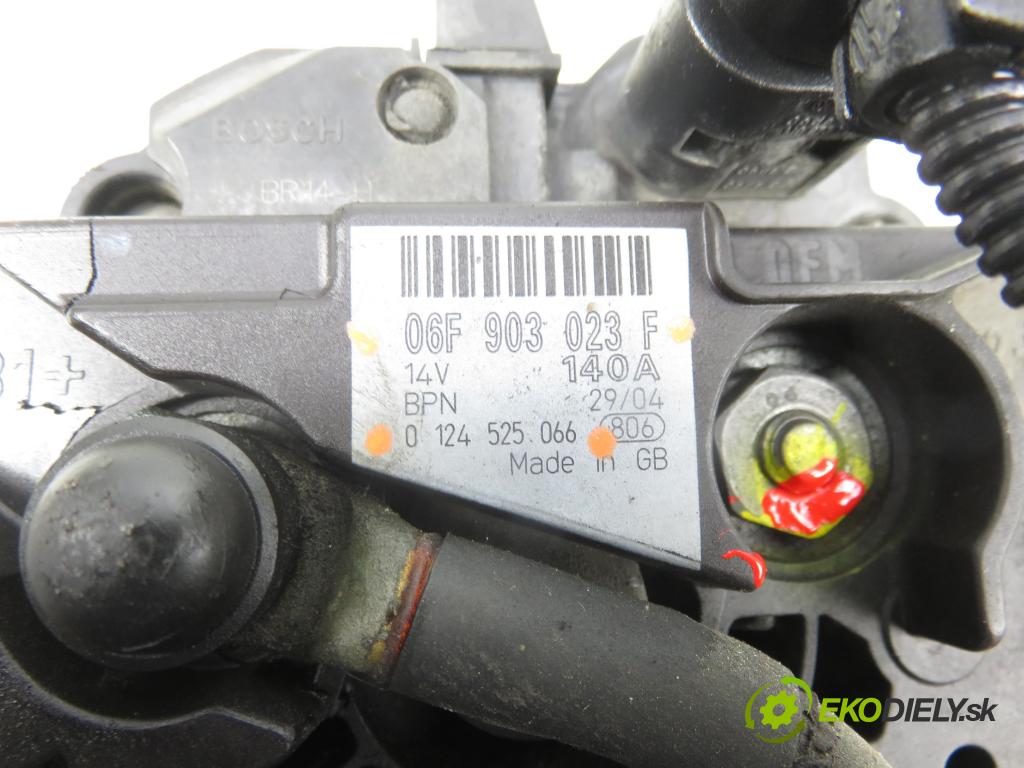 AUDI A3 (8P1) HB 2003 77,00 1.9 TDI - BKC 1896,00 Alternátor 0124525066 ; 06F903023F (Alternátor)