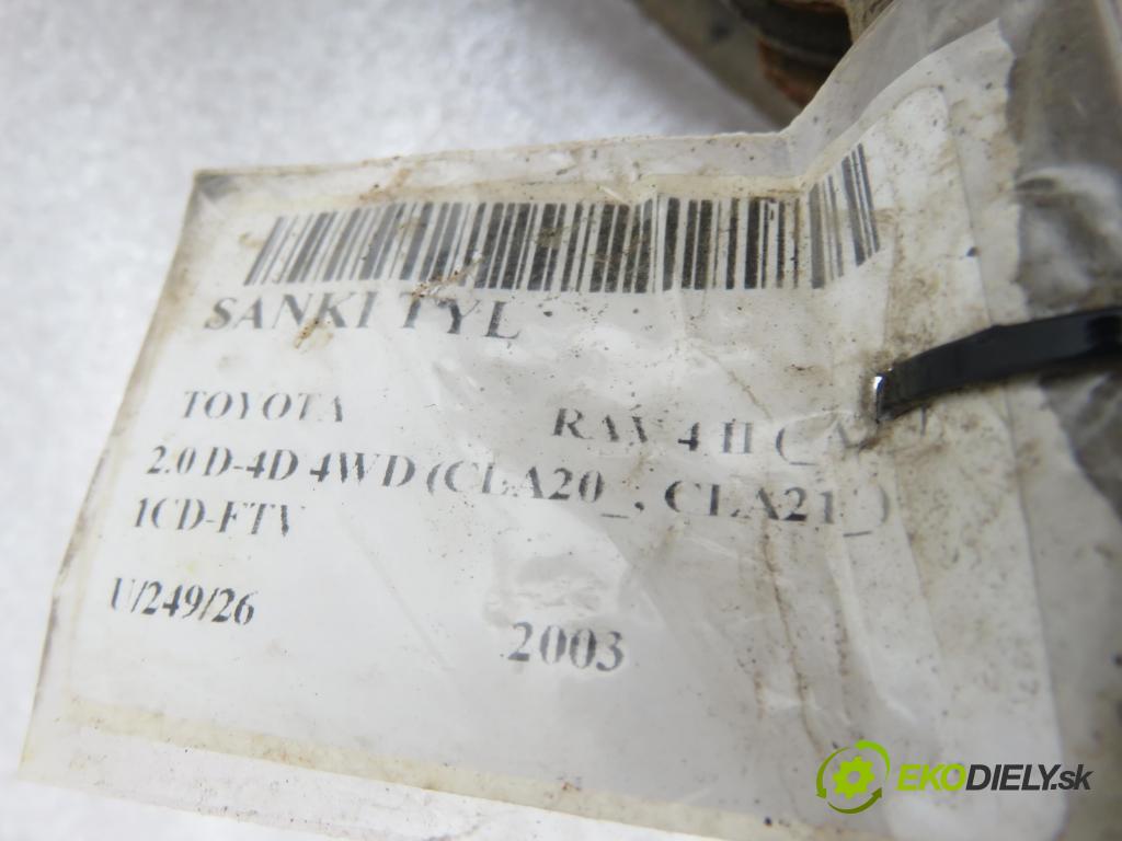 TOYOTA RAV 4 II (_A2_) SUV 2003 85,00 2.0 D-4D 4WD 116 - 1CD-FTV 1995,00 zadné 