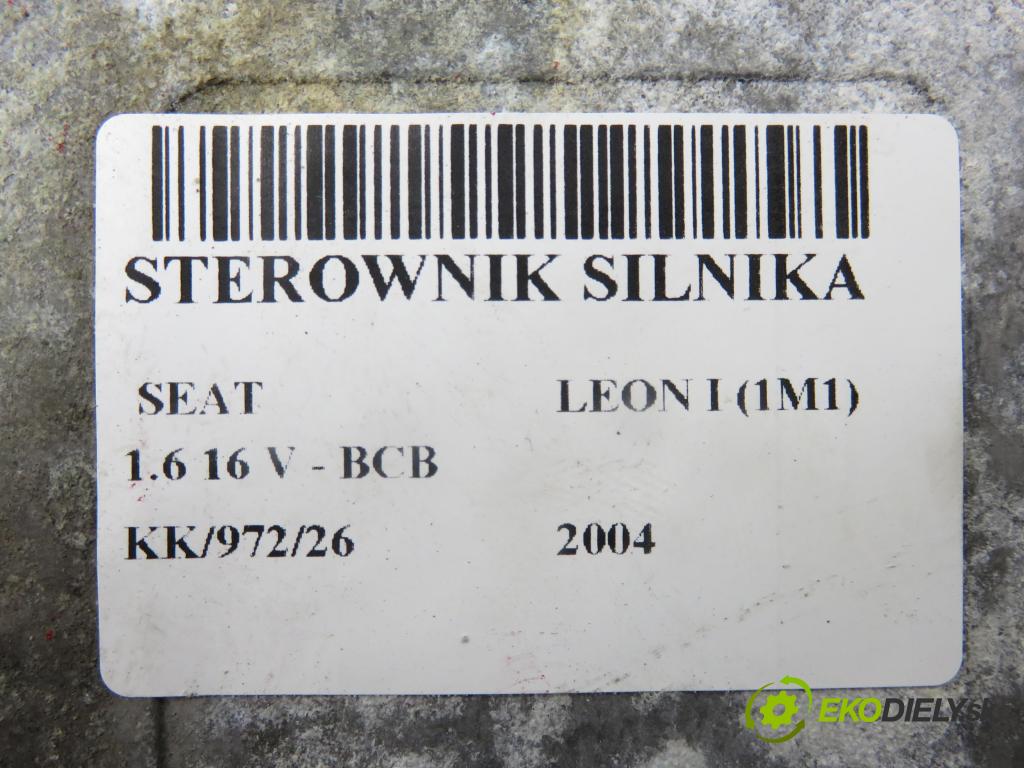 SEAT LEON (1M1) HB 2004 77,00 1.6 16 V - BCB 1598,00 řídící jednotka motora 036906034DS ; 6160066908 ; IAW4MVDS