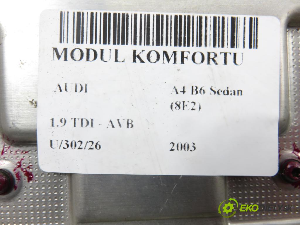AUDI A4 (8E2, B6) SEDAN 2003 74,00 1.9 TDI PD 101 - AVB 1896,00 řídící jednotka světla 8E0907279E