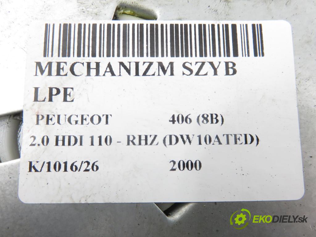 PEUGEOT 406 (8B) SEDAN 2000 80,00 2.0 HDI 110 - RHZ (DW10ATED) 1997,00 mechanismus oken A04452100