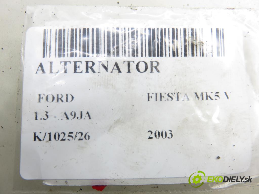 FORD FIESTA V (JH_, JD_) HB 2003 51,00 1.3 - A9JA 1299,00 Alternátor 2S6TFA (Alternátor)