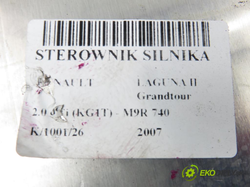 RENAULT LAGUNA II Grandtour (KG0/1_) KOMBI 2007 110,00 2.0 dCi (KG1T) - M9R 740 1995,00 řídící jednotka motora 0281013505 ; 8200520036 ; 8200666513