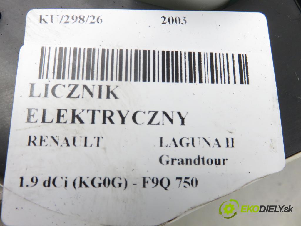 RENAULT LAGUNA II Grandtour (KG0/1_) KOMBI 2003 0,00 1.9 dCi (KG0E, KG0R) - F9Q 752 1870,00 prístrojovka elektrický 8200263357