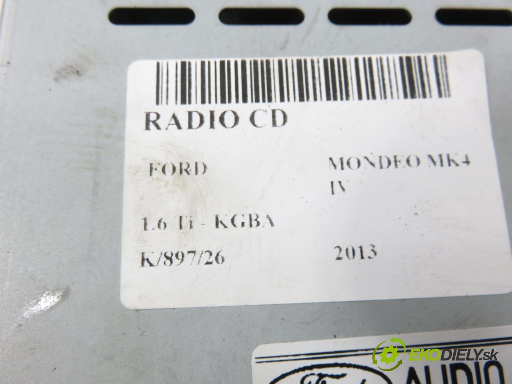 FORD MONDEO IV (BA7) LIFTBACK 2013 88,00 1.6 Ti - KGBA 1596,00 RADIO CD BS7T18C815AH