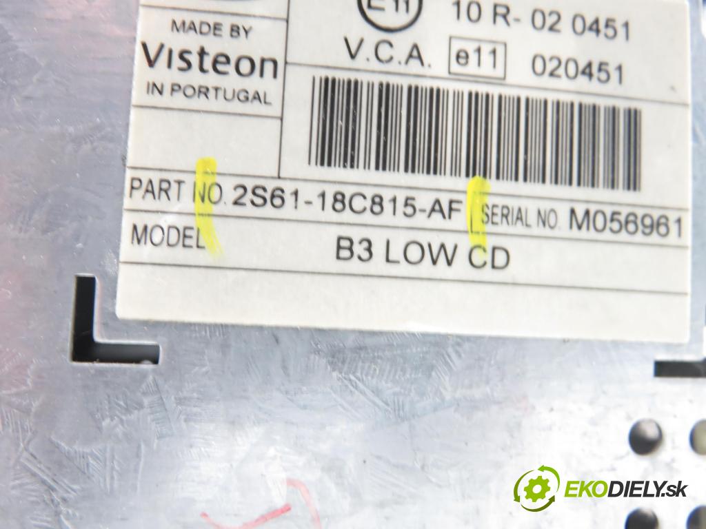 FORD FUSION (JU_) HB 2002 74,00 1.6 - FYJC 1596,00 RADIO CD 2S6118C815AF