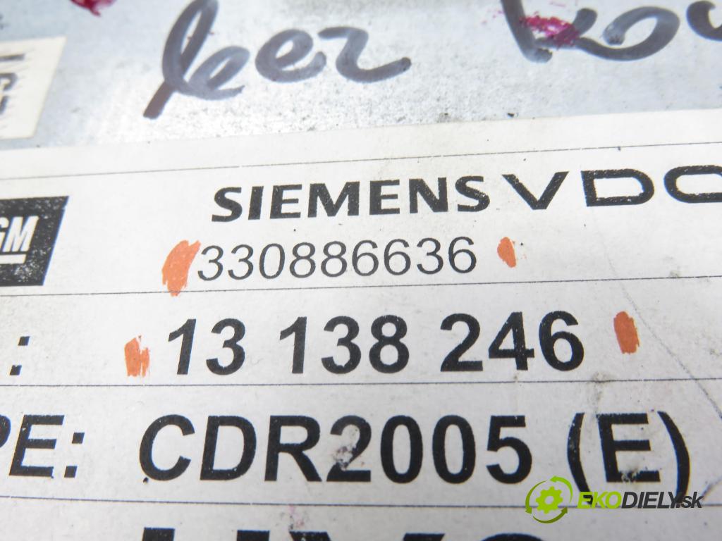 OPEL VECTRA C (Z02) SEDAN 2004 90,00 1.8 16V - Z 18 XE 1796,00 RADIO CD 13138246 ; 330886636