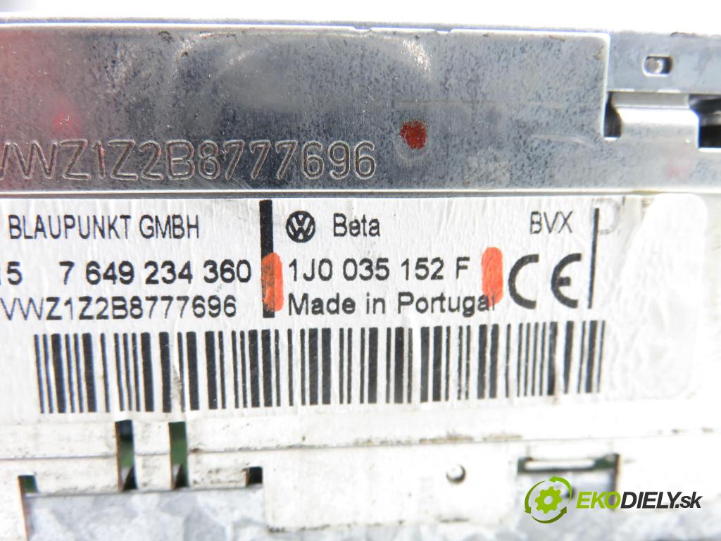 VW GOLF IV (1J1) HB 2002 77,00 1.6 16V - BCB 1598,00 RADIO modul 1J0035152F