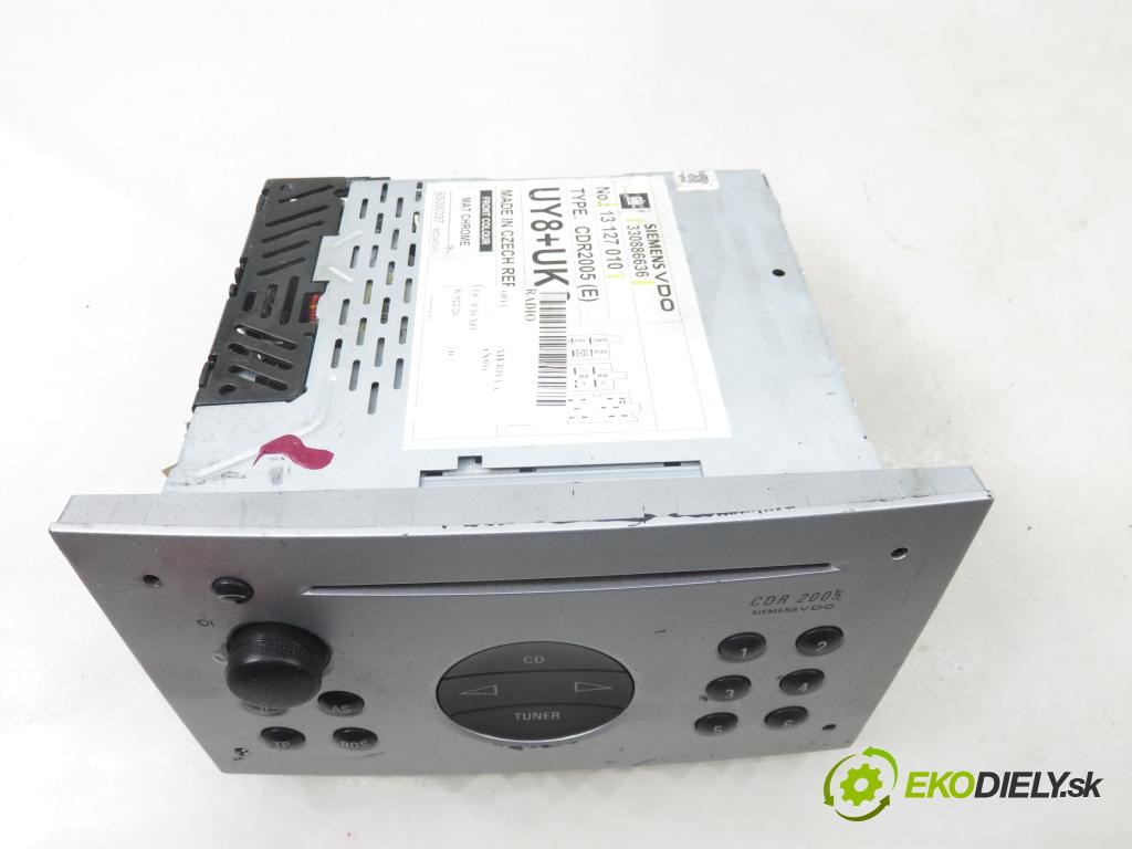 OPEL MERIVA A nadwozie wielkoprzestrzenne (MPV) (X03) HB 2003 77,00 1.6 16V 105 - Z 16 XEP 1598,00 RADIO 330886636 ; 13127010