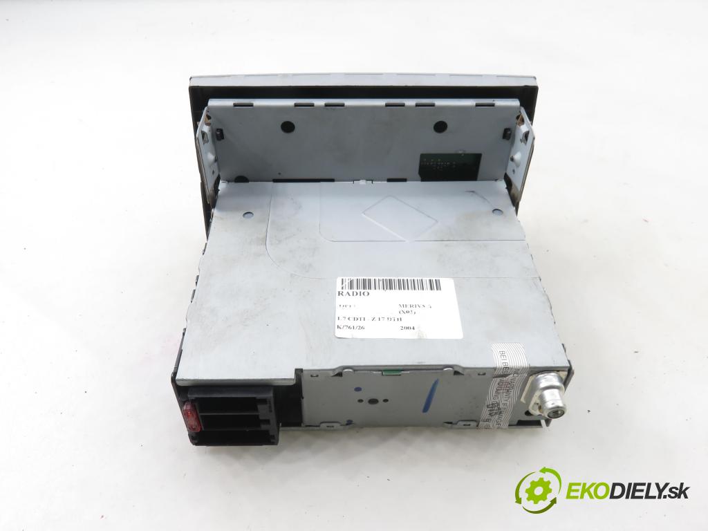 OPEL MERIVA A nadwozie wielkoprzestrzenne (MPV) (X03) HB 2004 74,00 1.7 CDTI - Z 17 DTH 1686,00 RADIO CD 13122932