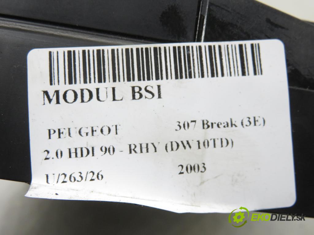 PEUGEOT 307 Break (3E) KOMBI 2003 66,00 2.0 HDI 90 - RHY (DW10TD) 1997,00 MODUL BSI 9644098080 ; 9636760580F