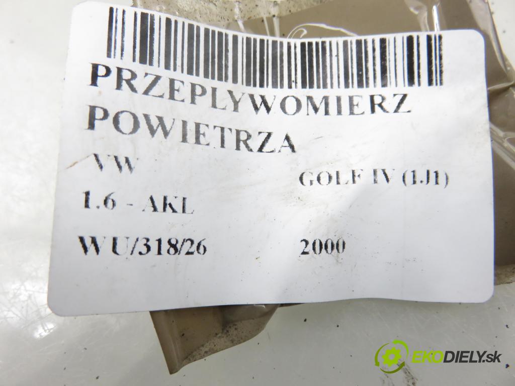VW GOLF IV (1J1) HB 2000 74,00 1.6 - AKL 1595,00 váha vzduchu vzduchu 06A906461B ; AFH8010C
