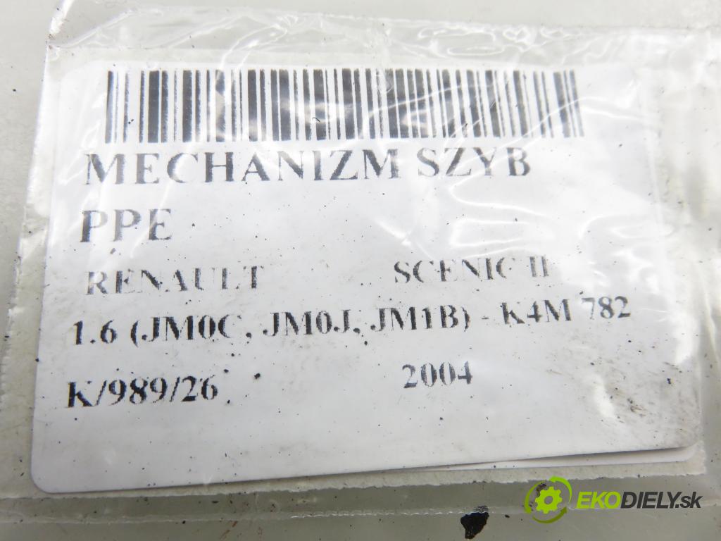 RENAULT SCENIC II (JM0/1_) MINIVAN 2004 83,00 1.6 (JM0C, JM0J, JM1B) - K4M 782 1598,00 motorek sťahovaní oken PP 400749K ; 440776F