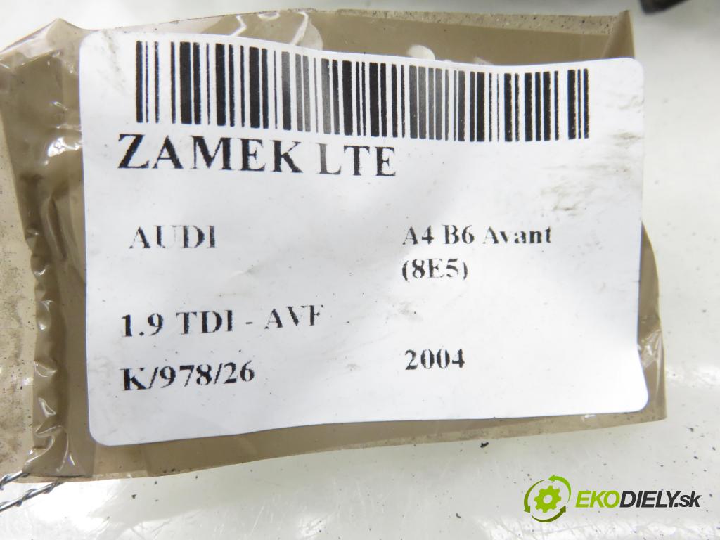 AUDI A4 Avant (8E5, B6) KOMBI 2004 96,00 1.9 TDI PD 130 - AVF 1896,00 zámok 8E0839015C