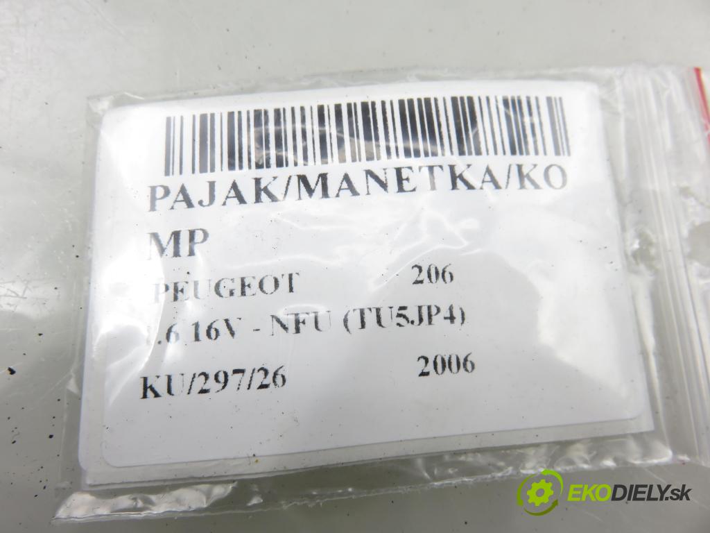 PEUGEOT 206 liftback (2A/C) HB 2006 80,00 1.6 16V - NFU (TU5JP4) 1587,00 páčka/prepínač 96605656XT