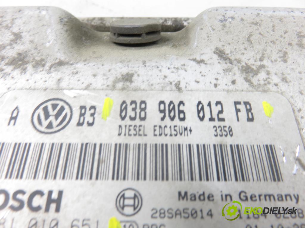 VW GOLF IV (1J1) HB 2001 81,00 1.9 TDI 110 - ASV 1896,00 řídící jednotka motora 038906012FB ; 0281010651