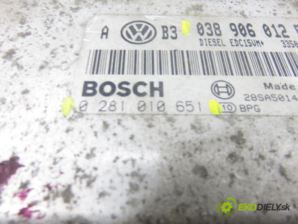 VW GOLF IV (1J1) HB 2001 81,00 1.9 TDI 110 - ASV 1896,00 řídící jednotka motora 038906012FB ; 0281010651