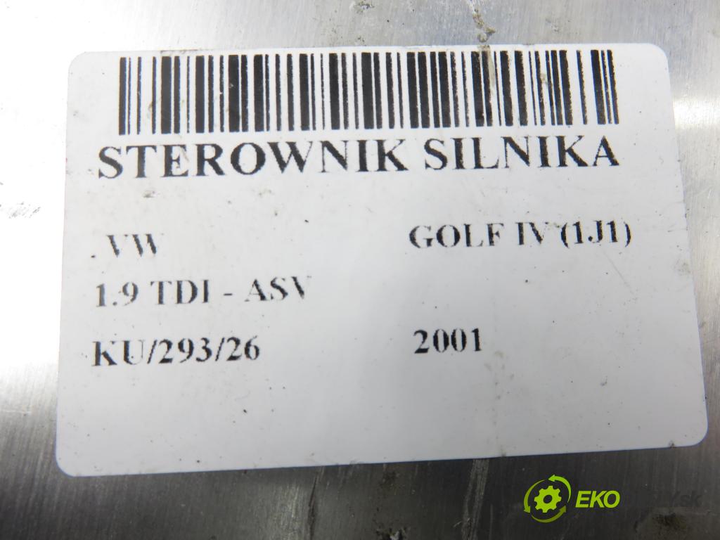 VW GOLF IV (1J1) HB 2001 81,00 1.9 TDI 110 - ASV 1896,00 řídící jednotka motora 038906012FB ; 0281010651