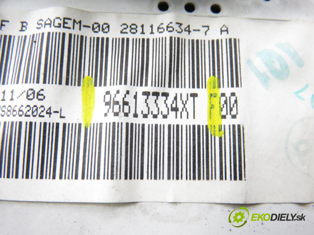 PEUGEOT 206 liftback (2A/C) HB 2006 80,00 1.6 16V - NFU (TU5JP4) 1587,00 ZOBRAZIT: 96613334XT