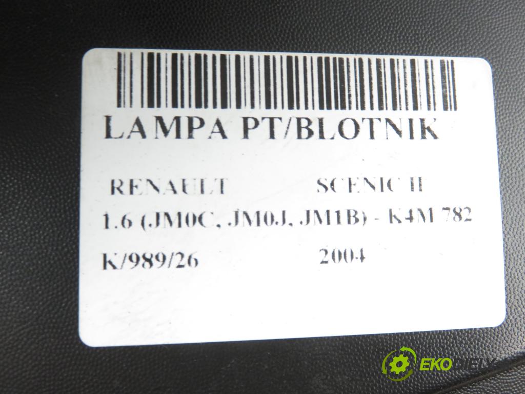 RENAULT SCENIC II (JM0/1_) MINIVAN 2004 83,00 1.6 (JM0C, JM0J, JM1B) - K4M 782 1598,00 světlo pravé zadní 8200127702E