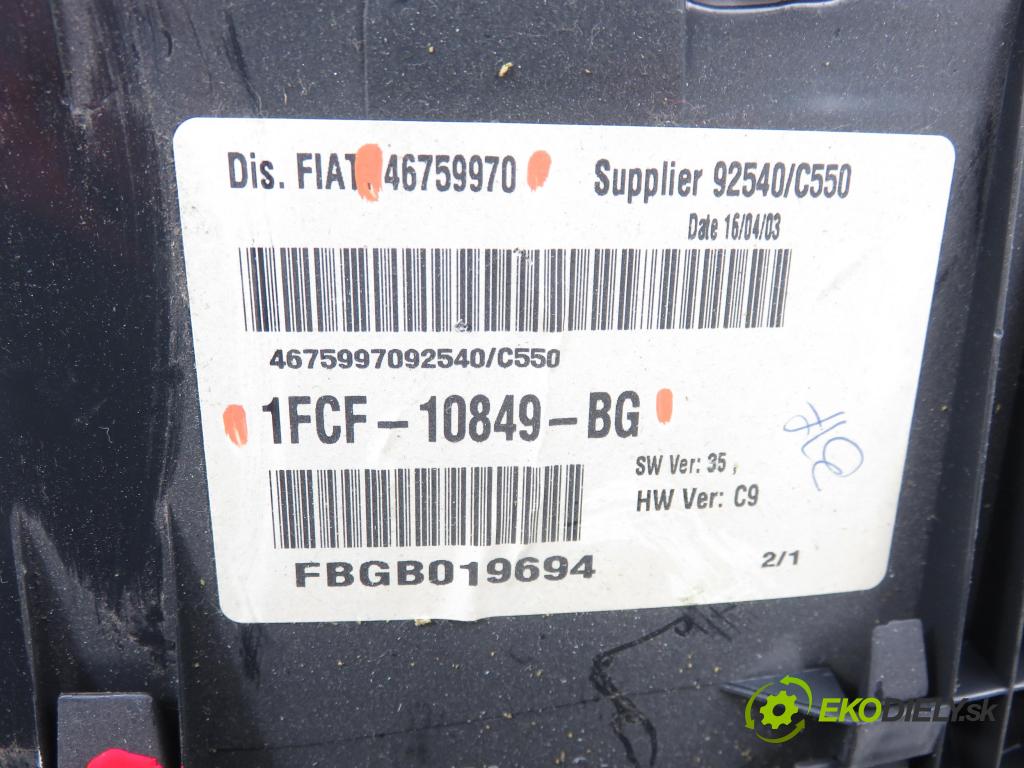 FIAT STILO Multi Wagon (192_) KOMBI 2003 85,00 1.9 JTD - 192 A1.000 1910,00 prístrojovka elektrický 46759970 ; 1FCF10849BG