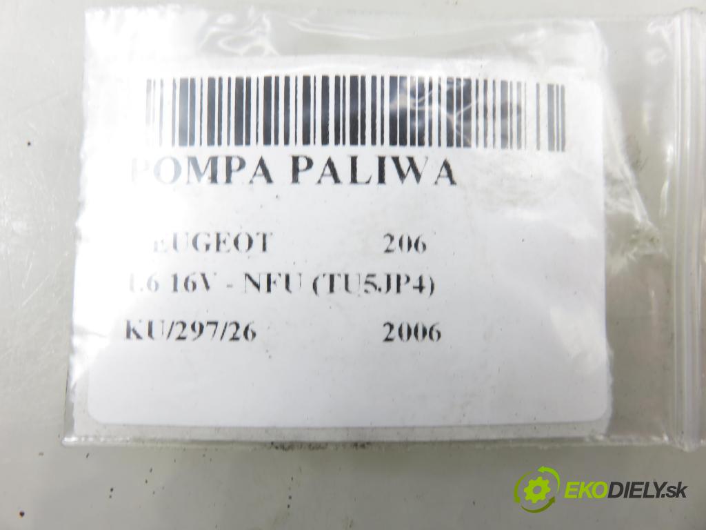 PEUGEOT 206 liftback (2A/C) HB 2006 80,00 1.6 16V - NFU (TU5JP4) 1587,00 pumpa paliva