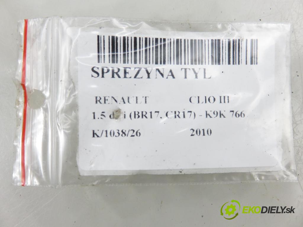 RENAULT CLIO III (BR0/1, CR0/1) HB 2010 50,00 1.5 dCi 68 - K9K 768 1461,00 Pružina ZADNÍ: