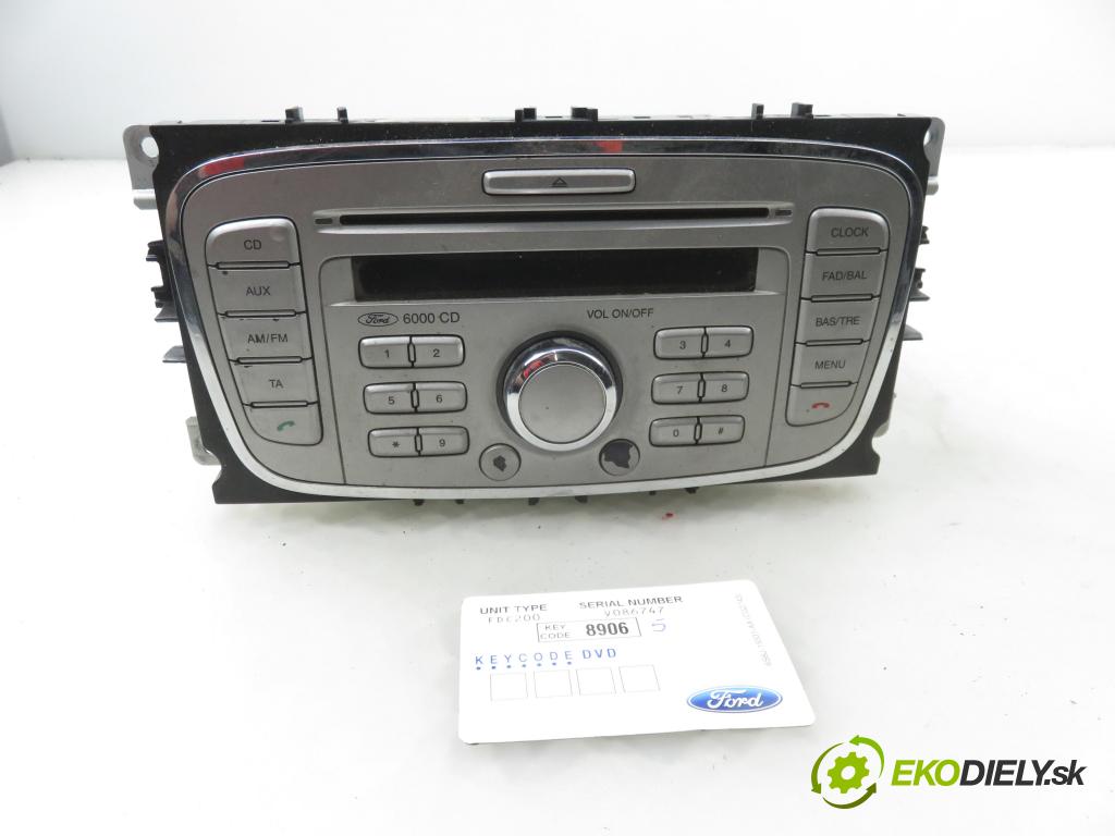 FORD S-MAX (WA6) MINIVAN 2008 92,00 1.8 TDCi 125 - QYWA 1753,00 RADIO 7S7T18C815BA