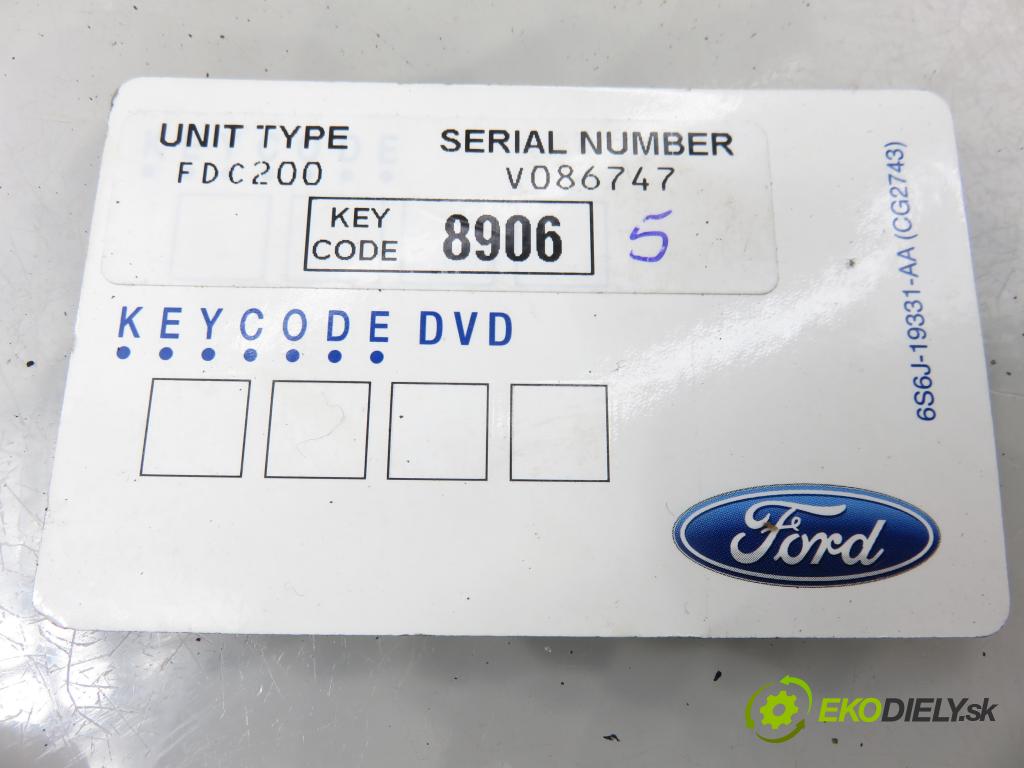 FORD S-MAX (WA6) MINIVAN 2008 92,00 1.8 TDCi 125 - QYWA 1753,00 RADIO 7S7T18C815BA
