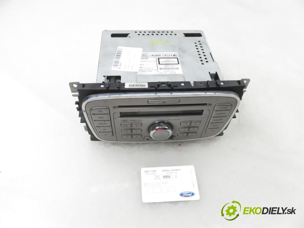 FORD S-MAX (WA6) MINIVAN 2008 92,00 1.8 TDCi 125 - QYWA 1753,00 RADIO 7S7T18C815BA