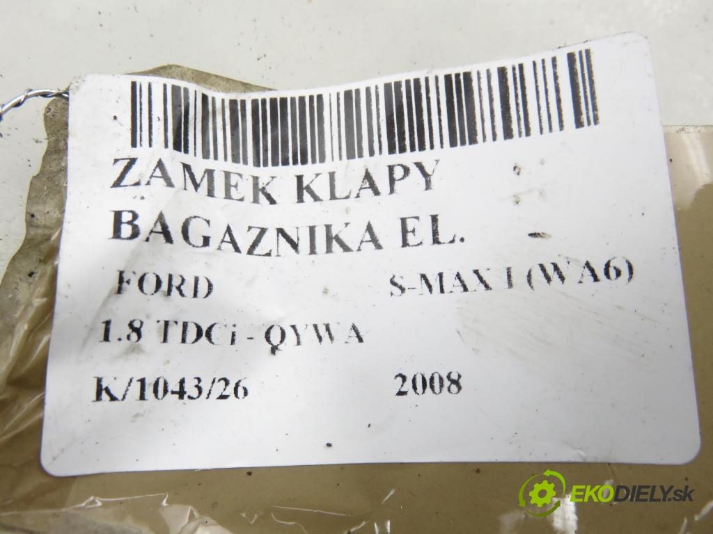FORD S-MAX (WA6) MINIVAN 2008 92,00 1.8 TDCi 125 - QYWA 1753,00 zámok dveří kufr EL. 8M51R442A66CB