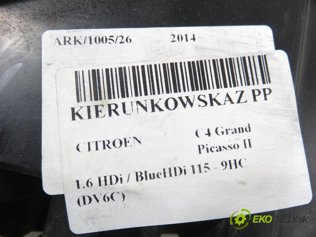 CITROEN C4 Grand Picasso II MINIVAN 2014 0,00 1.6 HDi / BlueHDi 115 - 9HC (DV6C) 1560,00 hmlové svetlo, hmlovka P 9676036280
