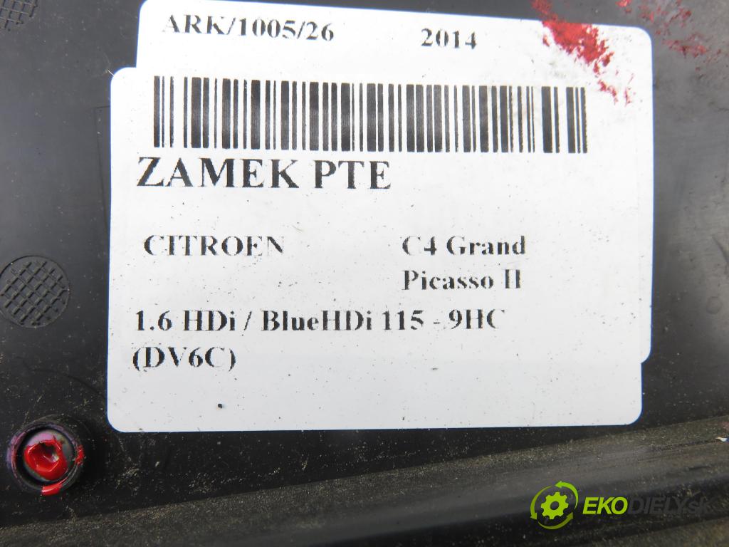 CITROEN C4 Grand Picasso II MINIVAN 2014 0,00 1.6 HDi / BlueHDi 115 - 9HC (DV6C) 1560,00 zámok PTE 9810311380