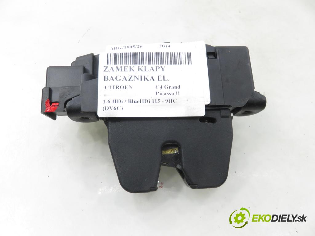 CITROEN C4 Grand Picasso II MINIVAN 2014 0,00 1.6 HDi / BlueHDi 115 - 9HC (DV6C) 1560,00 zámok dveří kufr EL. 9804762080