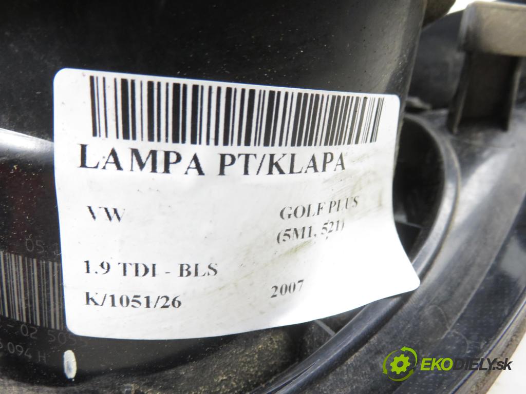 VW GOLF PLUS (5M1, 521) HB 2007 77,00 1.9 TDI - BLS 1896,00 Svetlo pravé zadné kufor 5M0945094H