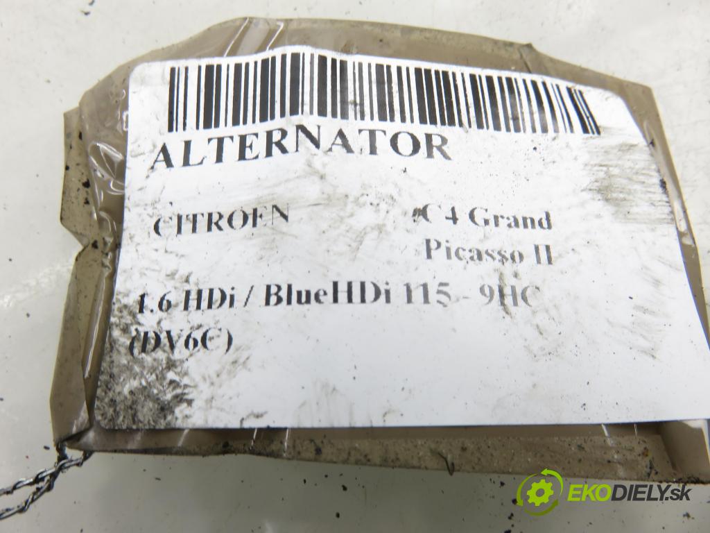 CITROEN C4 Grand Picasso II MINIVAN 2014 0,00 1.6 HDi / BlueHDi 115 - 9HC (DV6C) 1560,00 Alternátor 9674646180 (Alternátor)