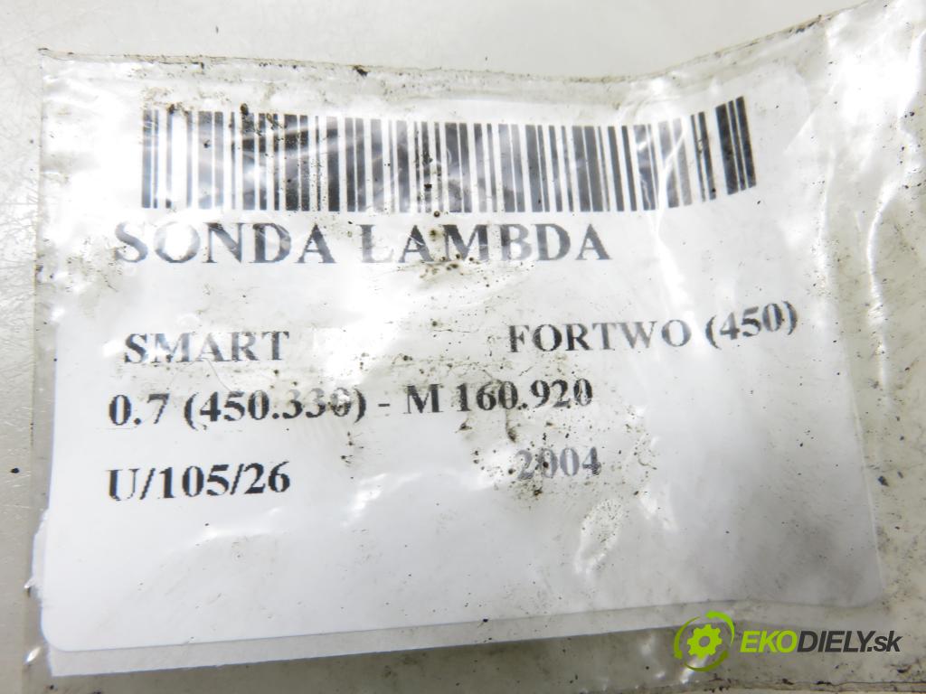 SMART FORTWO Coupe (450) HB 2004 37,00 0.7 (450.330) 50 - M 160.920 698,00 sonda lambda 0025402317 ; 0258006563 ; 0258006564 (Lambda sonda)