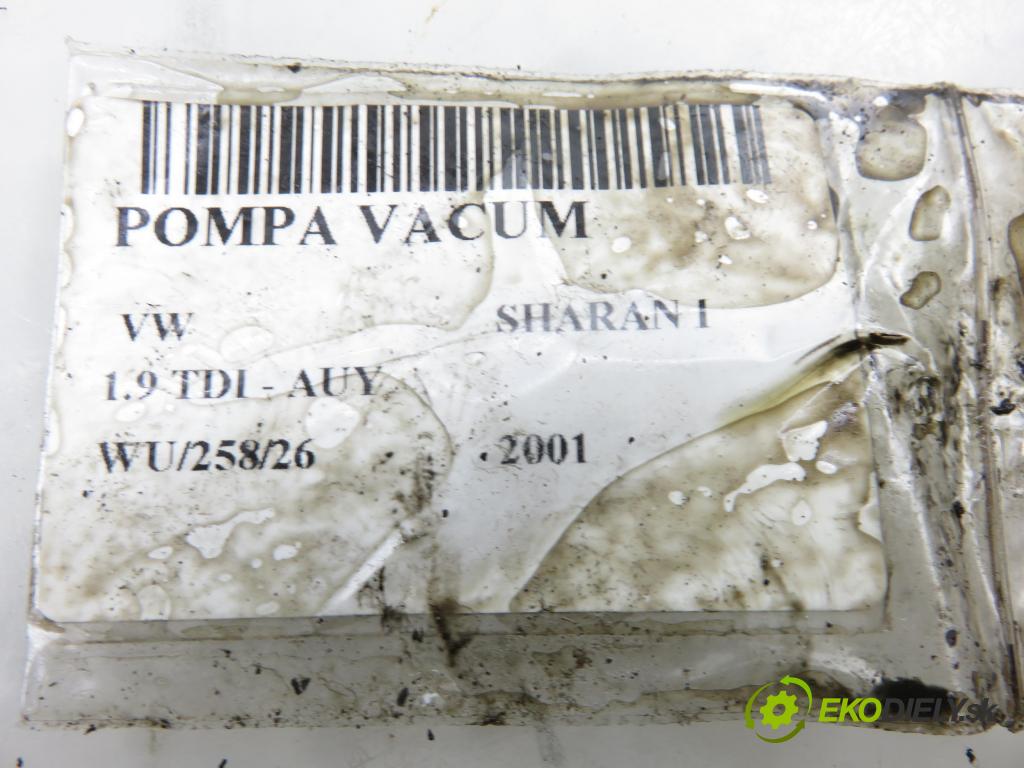 VW SHARAN (7M8, 7M9, 7M6) VAN 2001 85,00 1.9 TDI PD 115 - AUY 1896,00 pumpa vakuová 038145209A