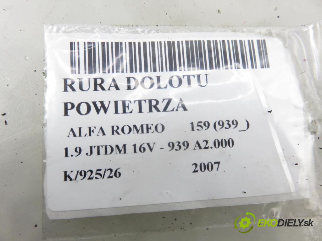 ALFA ROMEO 159 (939_) SEDAN 2007 110,00 1.9 JTDM 16V - 939 A2.000 1910,00 Rúra prívodu vzduchu 51770153