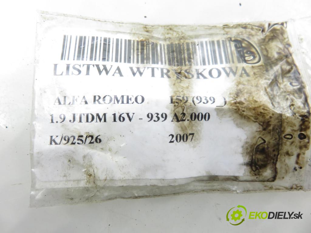 ALFA ROMEO 159 (939_) SEDAN 2007 110,00 1.9 JTDM 16V - 939 A2.000 1910,00 lišta vstřikovací 55197372 ; 0445214058 ; 0281002706 (Vstřikovací lišta)