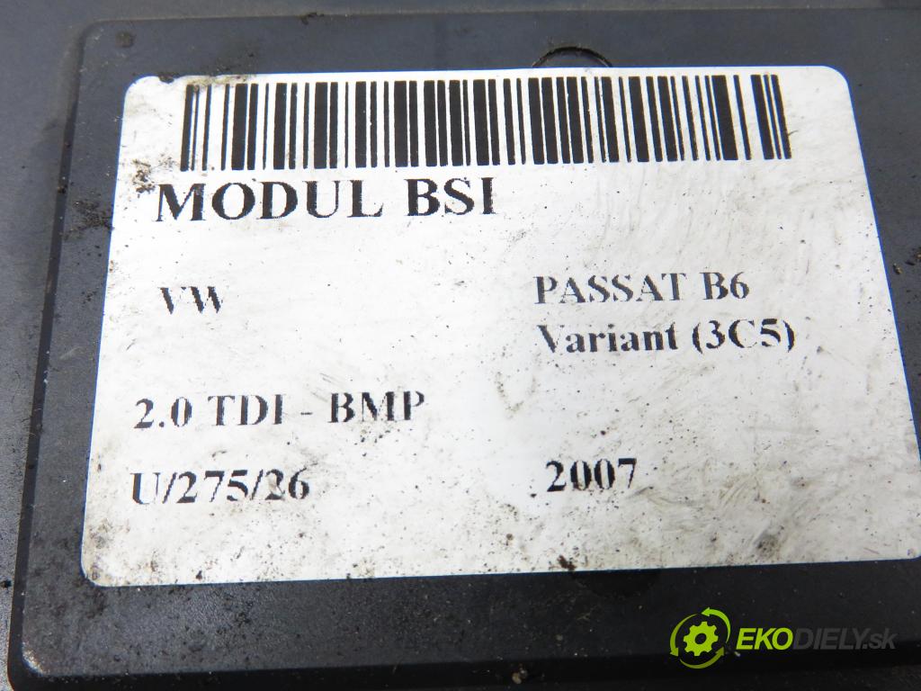 VW PASSAT B6 Variant (3C5) KOMBI 2007 103,00 2.0 TDI PD 8V 140 - BMP 1968,00 MODUL BORDNETZ 3C0937049AE ; F005V00631