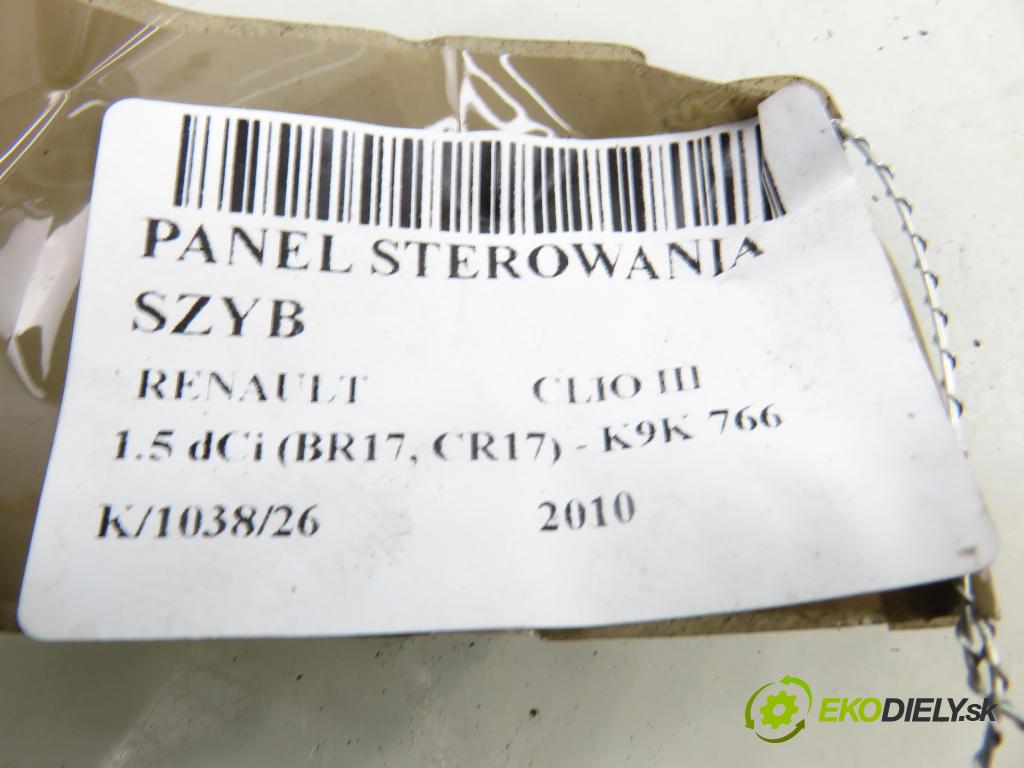 RENAULT CLIO III (BR0/1, CR0/1) HB 2010 63,00 1.5 dCi 86 - K9K 766 1461,00 Panel ovládaní oken 8200356513
