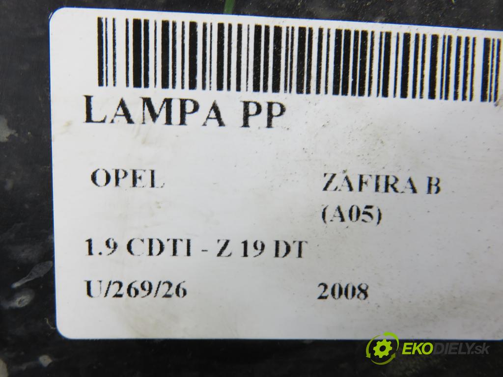 OPEL ZAFIRA B (A05) MINIVAN 2008 88,00 1.9 CDTI - Z 19 DT 1910,00 světlo PP